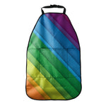 Rainbow Diagonal Lines Pattern Print Car Seat Organizers