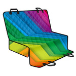 Rainbow Diagonal Lines Pattern Print Pet Car Back Seat Cover