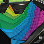 Rainbow Diagonal Lines Pattern Print Pet Car Back Seat Cover