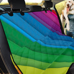 Rainbow Diagonal Lines Pattern Print Pet Car Back Seat Cover