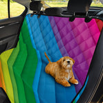 Rainbow Diagonal Lines Pattern Print Pet Car Back Seat Cover