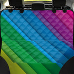 Rainbow Diagonal Lines Pattern Print Pet Car Back Seat Cover
