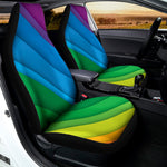 Rainbow Diagonal Lines Pattern Print Universal Fit Car Seat Covers