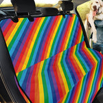 Rainbow Diagonal Striped Pattern Print Pet Car Back Seat Cover