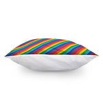 Rainbow Diagonal Striped Pattern Print Pillow Cover