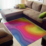 Rainbow Flow Print Area Rug