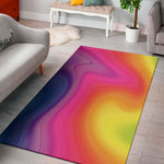 Rainbow Flow Print Area Rug