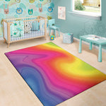 Rainbow Flow Print Area Rug