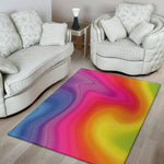 Rainbow Flow Print Area Rug