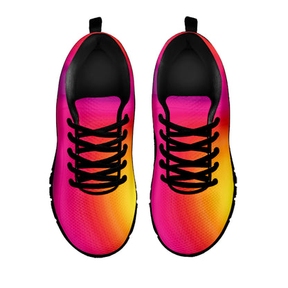 Rainbow Flow Print Black Sneakers