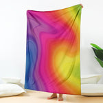 Rainbow Flow Print Blanket