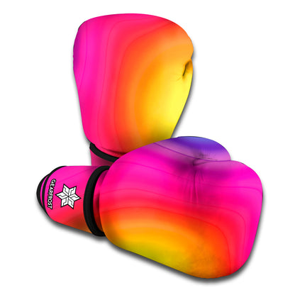 Rainbow Flow Print Boxing Gloves