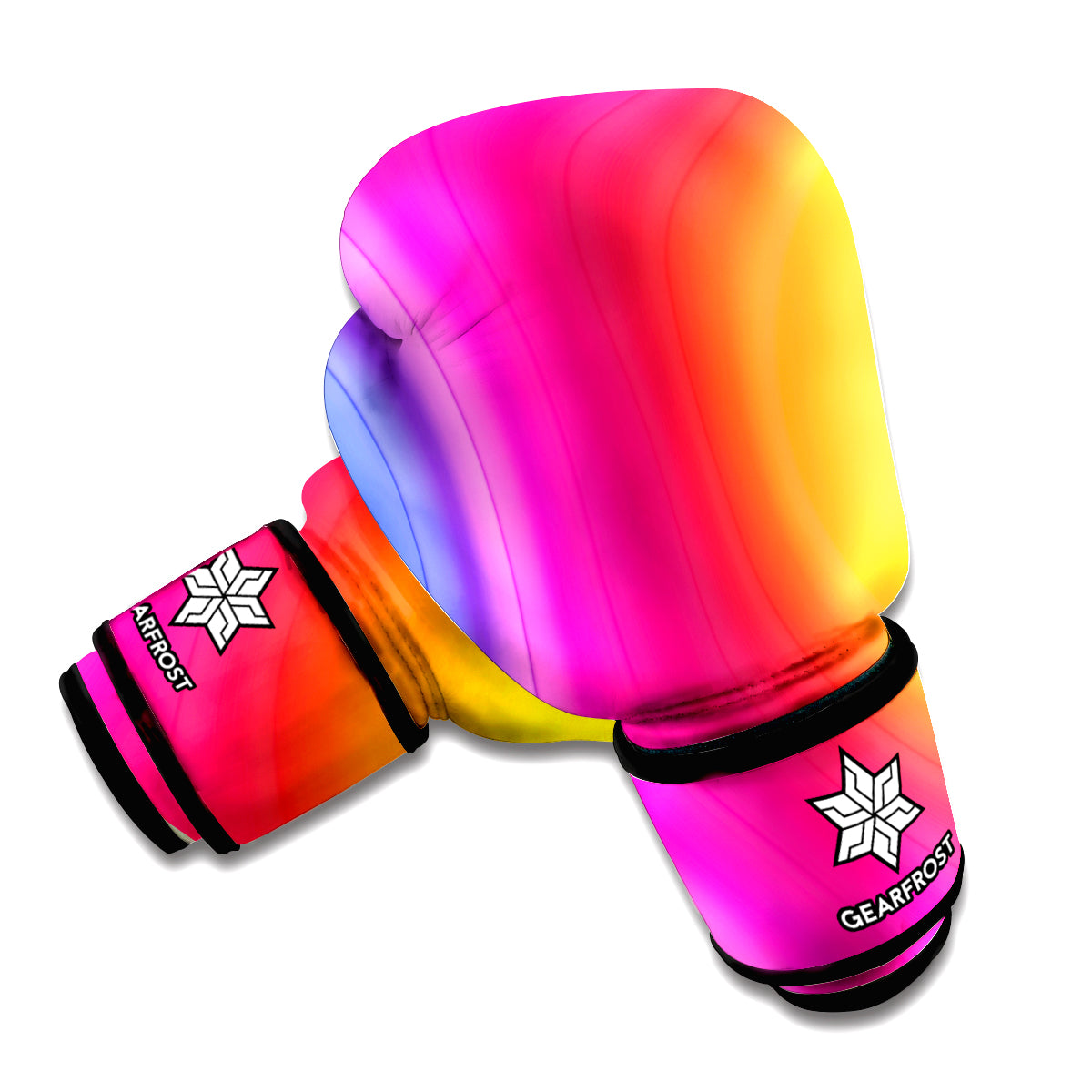 Rainbow Flow Print Boxing Gloves