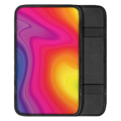 Rainbow Flow Print Car Center Console Cover