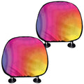 Rainbow Flow Print Car Headrest Covers