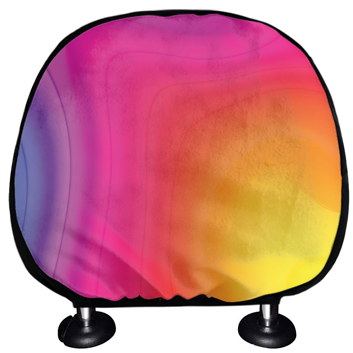 Rainbow Flow Print Car Headrest Covers
