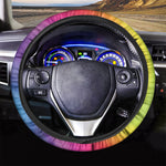 Rainbow Flow Print Car Steering Wheel Cover