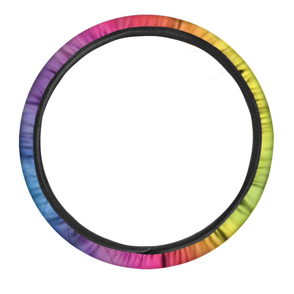 Rainbow Flow Print Car Steering Wheel Cover