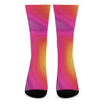 Rainbow Flow Print Crew Socks