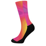 Rainbow Flow Print Crew Socks