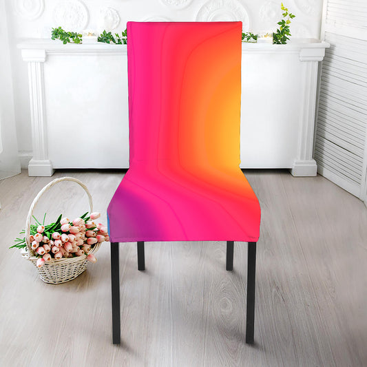 Rainbow Flow Print Dining Chair Slipcover