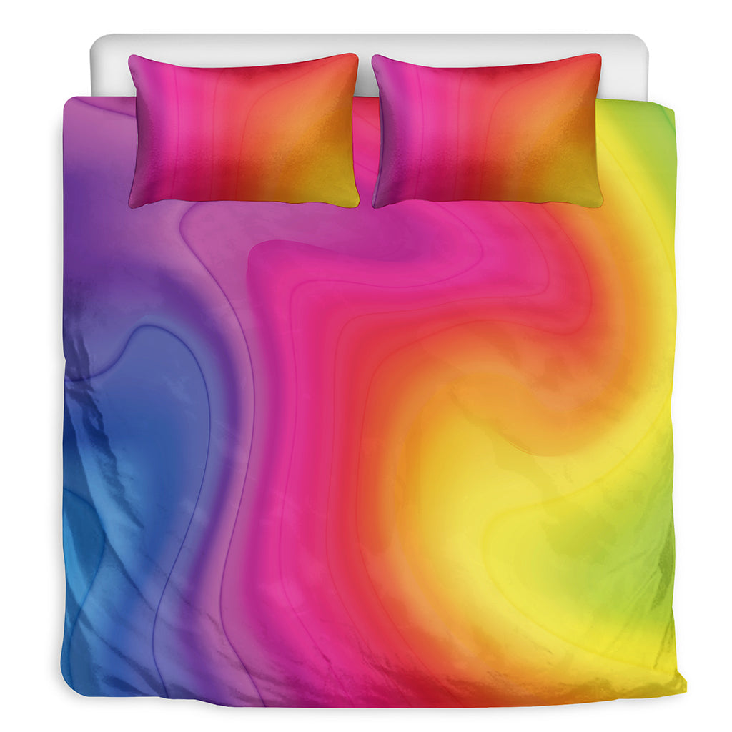 Rainbow Flow Print Duvet Cover Bedding Set