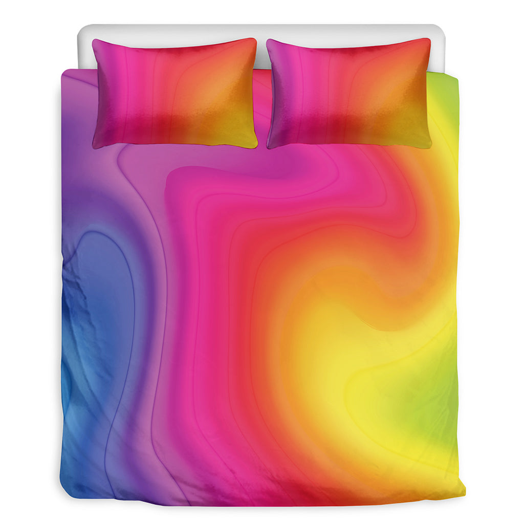 Rainbow Flow Print Duvet Cover Bedding Set