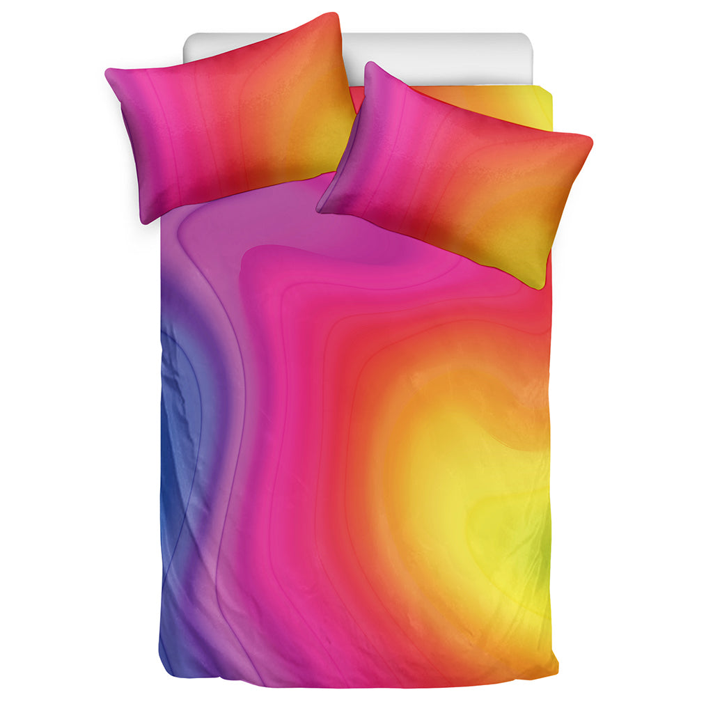 Rainbow Flow Print Duvet Cover Bedding Set