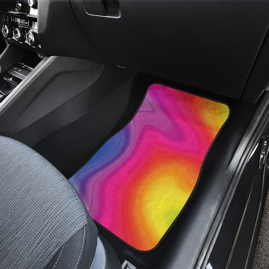 Rainbow Flow Print Front Car Floor Mats