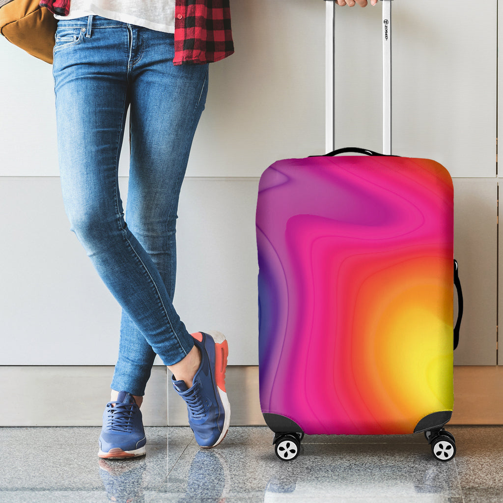 Rainbow Flow Print Luggage Cover