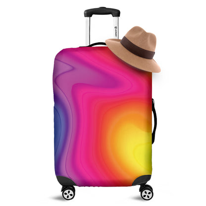 Rainbow Flow Print Luggage Cover