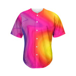 Rainbow Flow Print Men's Baseball Jersey