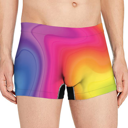 Rainbow Flow Print Men's Boxer Briefs