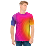 Rainbow Flow Print Men's T-Shirt