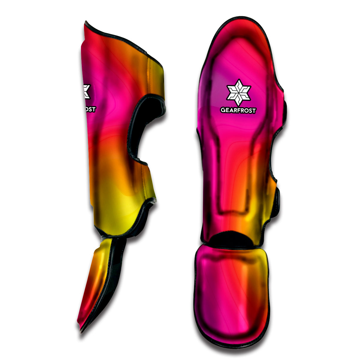 Rainbow Flow Print Muay Thai Shin Guard