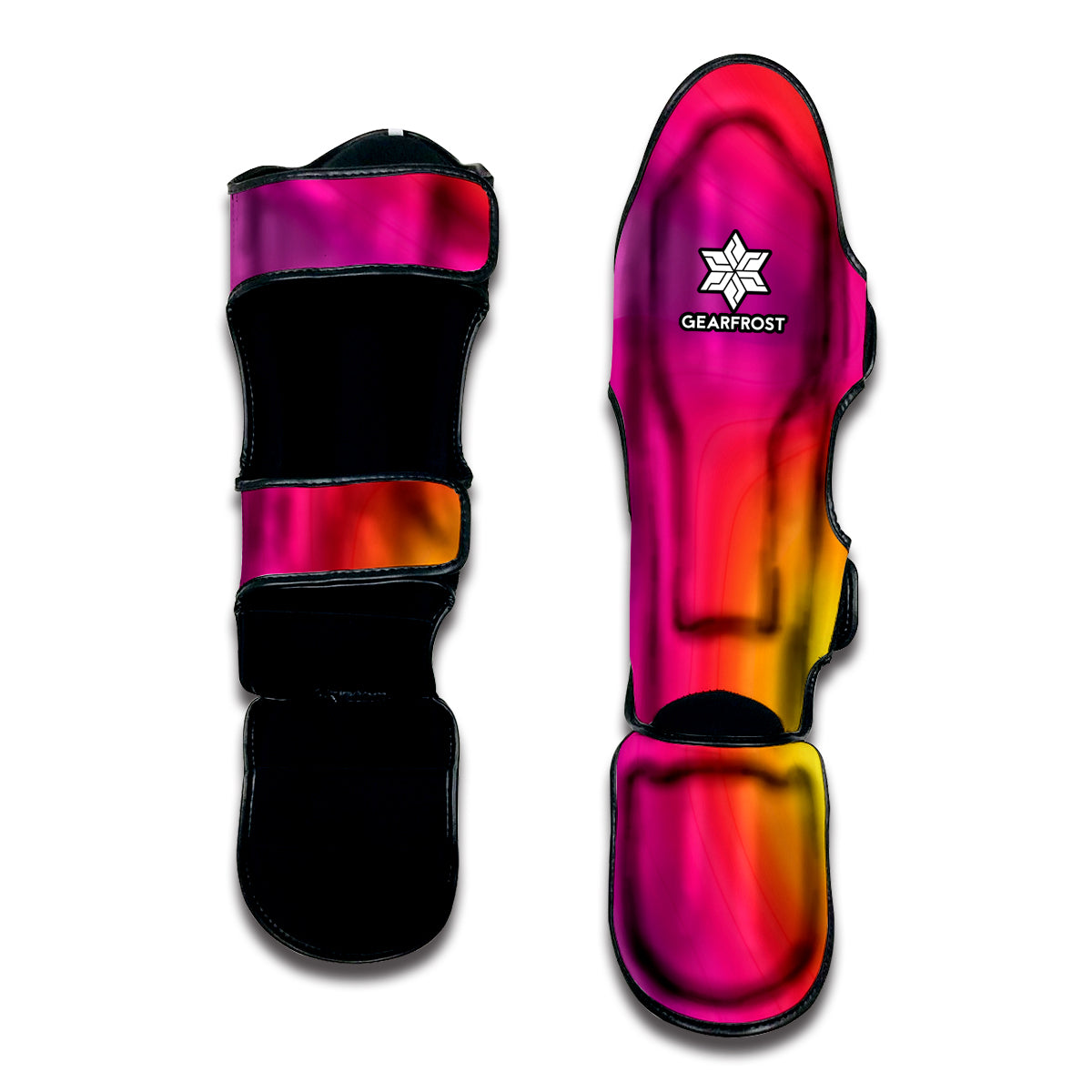 Rainbow Flow Print Muay Thai Shin Guard