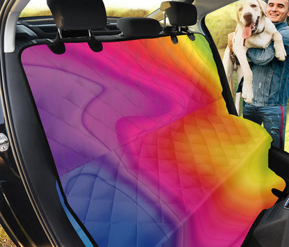 Rainbow Flow Print Pet Car Back Seat Cover