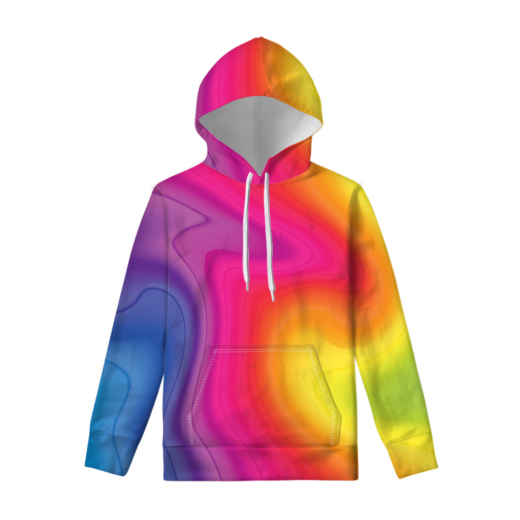 Rainbow Flow Print Pullover Hoodie