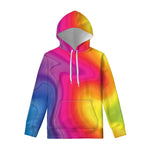 Rainbow Flow Print Pullover Hoodie