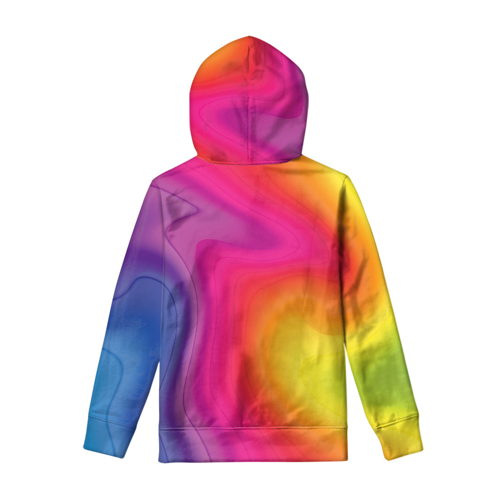 Rainbow Flow Print Pullover Hoodie