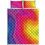 Rainbow Flow Print Quilt Bed Set