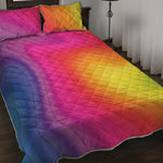 Rainbow Flow Print Quilt Bed Set