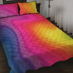 Rainbow Flow Print Quilt Bed Set
