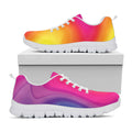 Rainbow Flow Print White Running Shoes
