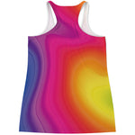Rainbow Flow Print Women's Racerback Tank Top