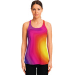 Rainbow Flow Print Women's Racerback Tank Top