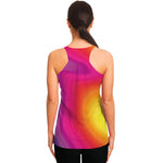 Rainbow Flow Print Women's Racerback Tank Top