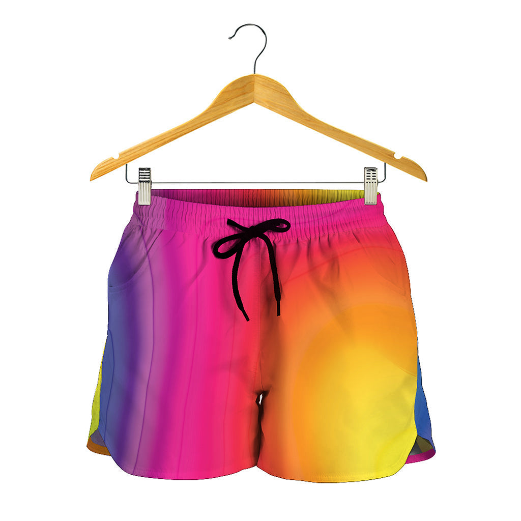 Rainbow Flow Print Women's Shorts