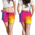 Rainbow Flow Print Women's Shorts