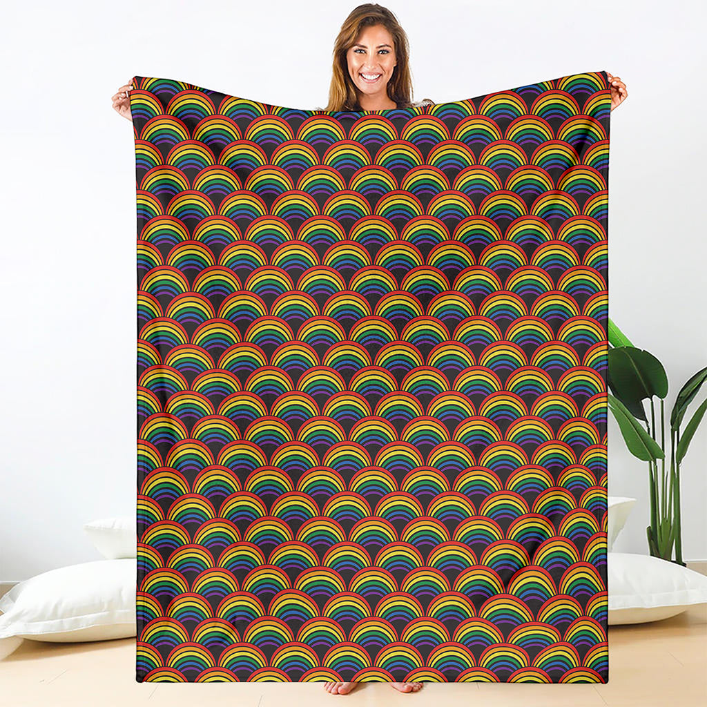 Rainbow Gay Pride Pattern Print Blanket